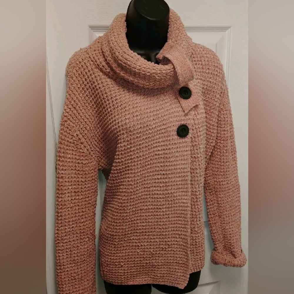 Minkas waffle cardigan sweater